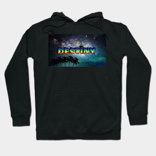 DESTINY Urban Colourful Galaxy Name Tag Hoodie